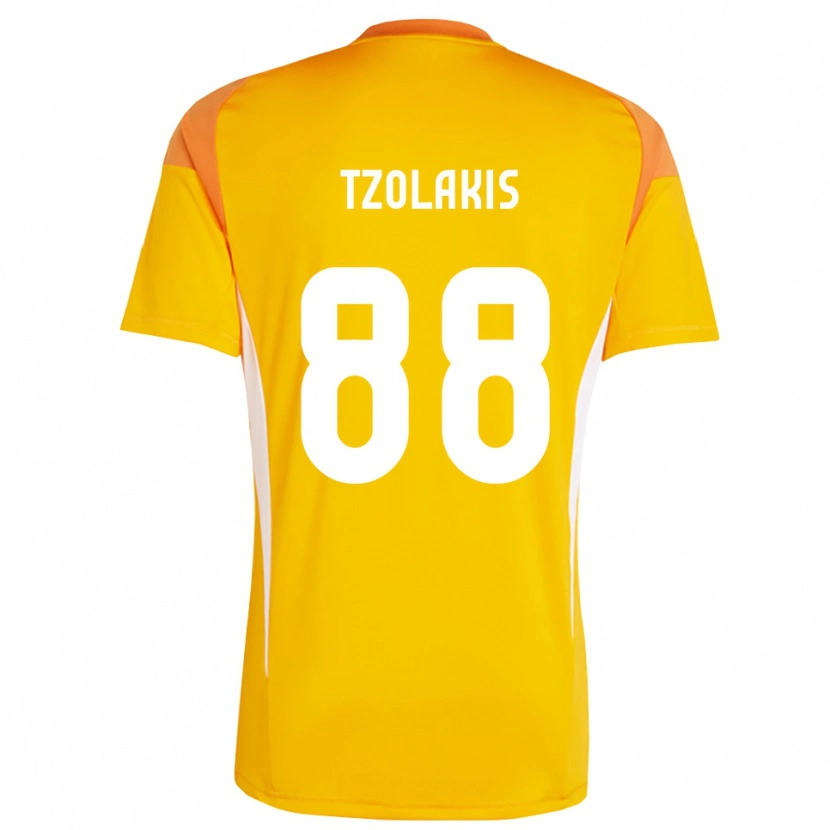 Danxen Hombre Camiseta Konstantinos Tzolakis #88 Naranja Blanco Portero Equipación 2025/26 La Camisa