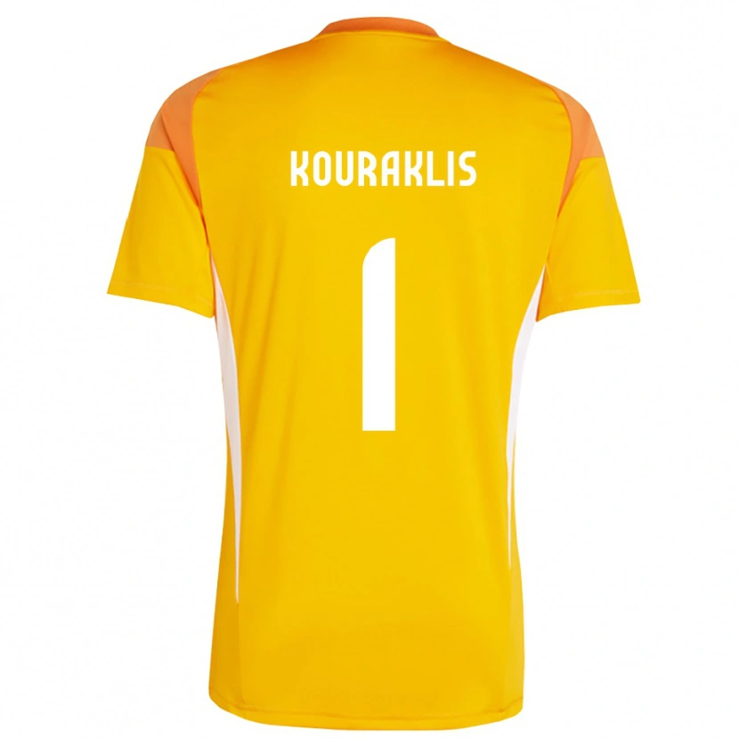 Danxen Hombre Camiseta Georgios Kouraklis #1 Naranja Blanco Portero Equipación 2025/26 La Camisa