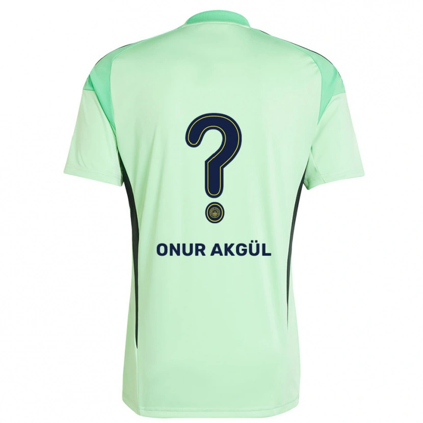 Danxen Hombre Camiseta Rüzgar Onur Akgül #0 Verde Claro Negro Portero Equipación 2025/26 La Camisa