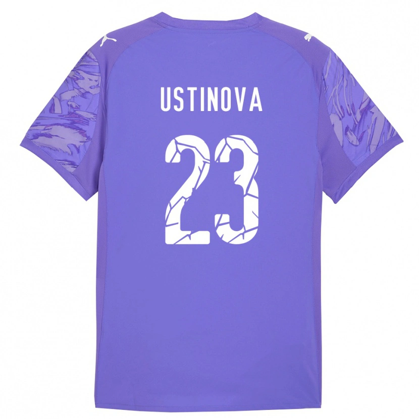 Danxen Hombre Camiseta Liudmyla Ustinova #23 Lila Morado Portero Equipación 2025/26 La Camisa