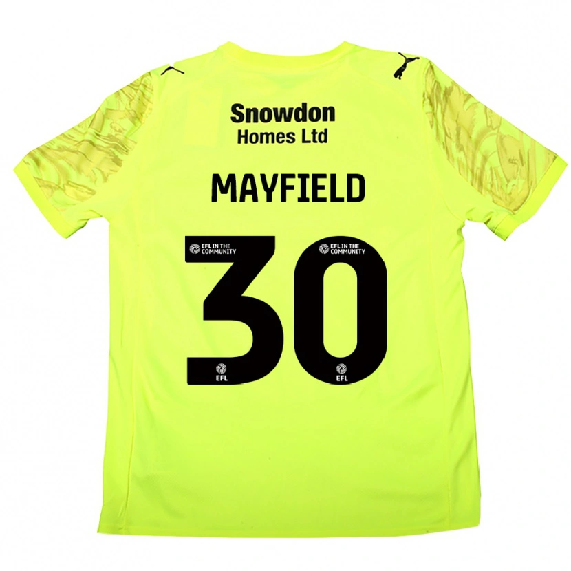 Danxen Hombre Camiseta Holly Mayfield #30 Verde Fluorescente Portero Equipación 2025/26 La Camisa