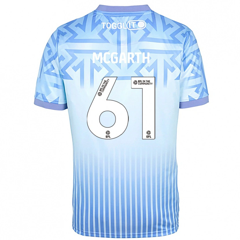 Danxen Hombre Camiseta Ethan McGarth #61 Blanco Azul Claro Portero Equipación 2025/26 La Camisa