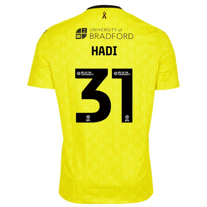 Danxen Hombre Camiseta Zac Hadi #31 Negro Amarillo Portero Equipación 2025/26 La Camisa