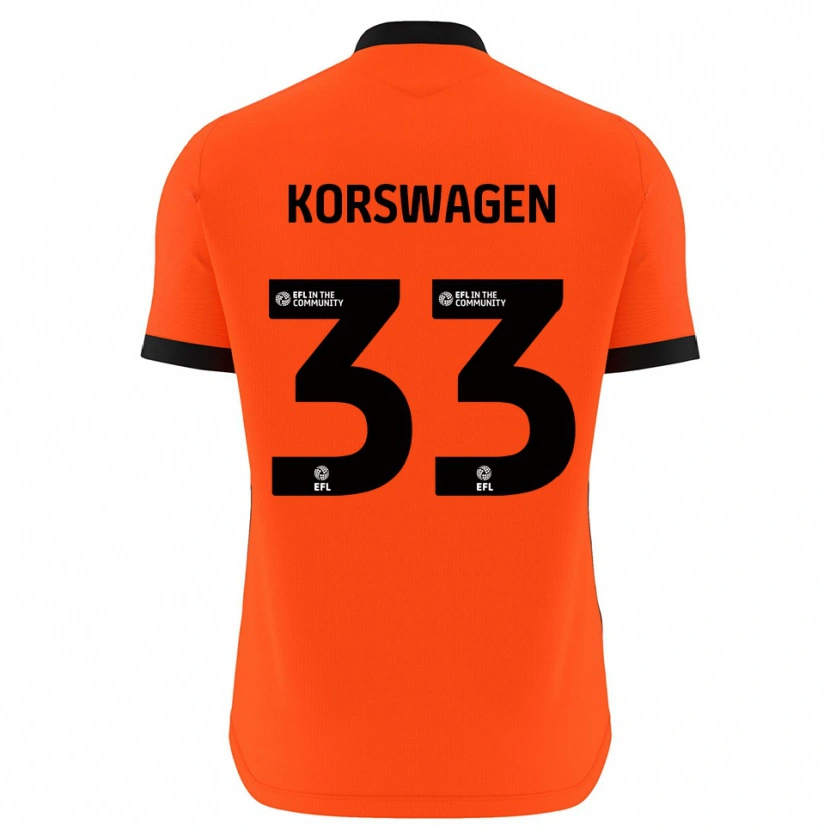 Danxen Hombre Camiseta Mattijis Korswagen #33 Negro Rojo Portero Equipación 2025/26 La Camisa