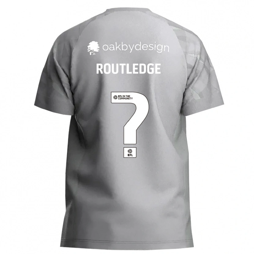 Danxen Hombre Camiseta Aimee Routledge #0 Gris Oscuro Portero Equipación 2025/26 La Camisa