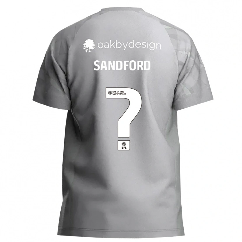 Danxen Hombre Camiseta Claudia Sandford #0 Gris Oscuro Portero Equipación 2025/26 La Camisa
