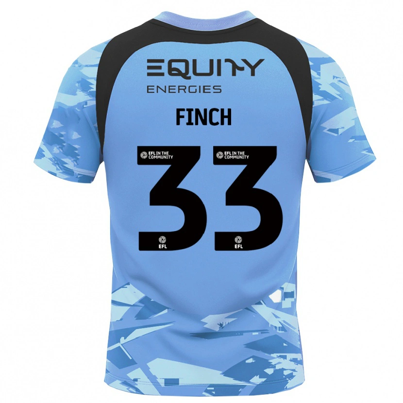 Danxen Hombre Camiseta Tom Finch #33 Negro Azul Claro Glack Portero Equipación 2025/26 La Camisa