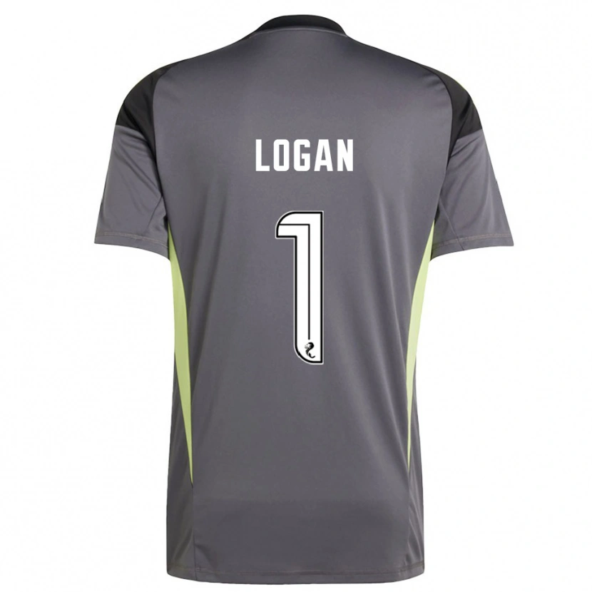 Danxen Hombre Camiseta Chloe Logan #1 Blanco Gris Portero Equipación 2025/26 La Camisa