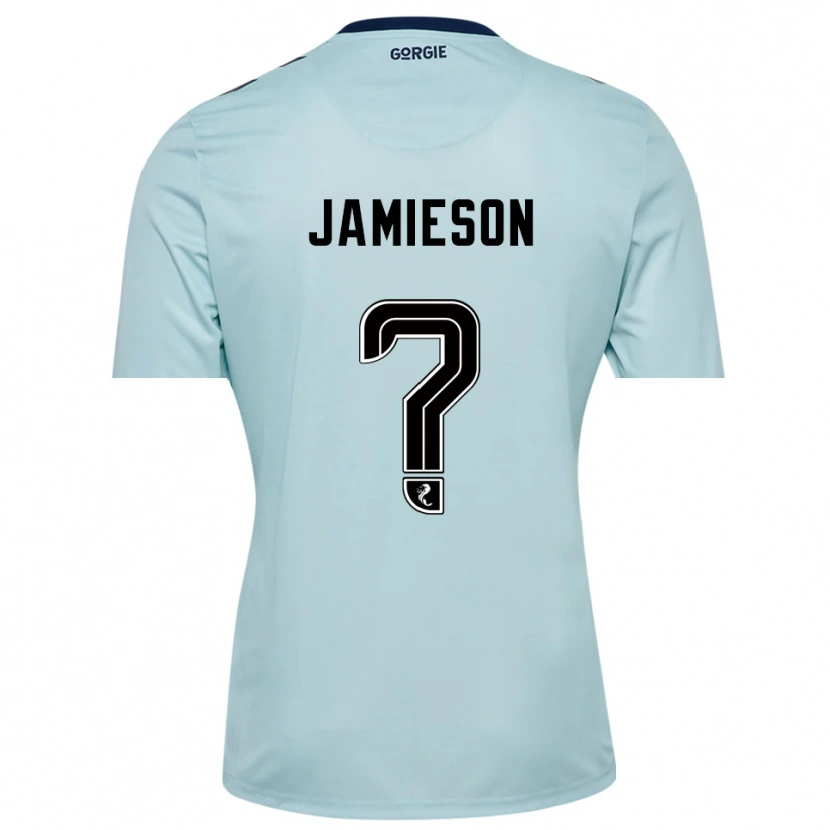 Danxen Hombre Camiseta Finlay Jamieson #0 Negro Azul Claro Portero Equipación 2025/26 La Camisa