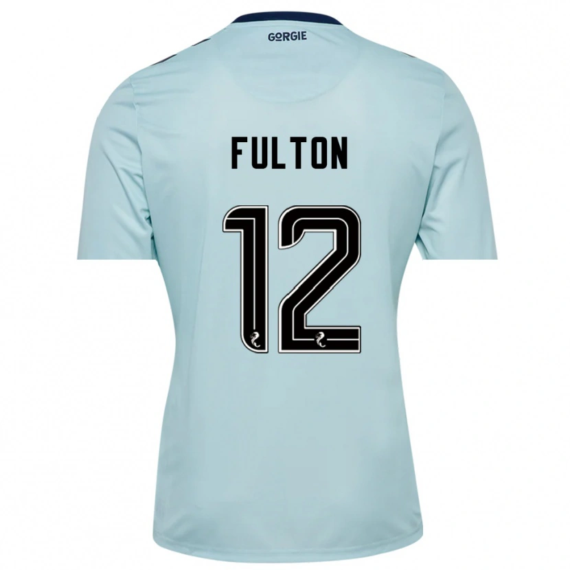 Danxen Hombre Camiseta Ryan Fulton #12 Negro Azul Claro Portero Equipación 2025/26 La Camisa