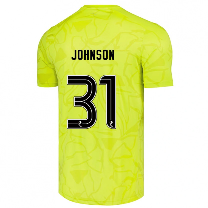 Danxen Hombre Camiseta Murray Johnson #31 Negro Amarillo Portero Equipación 2025/26 La Camisa
