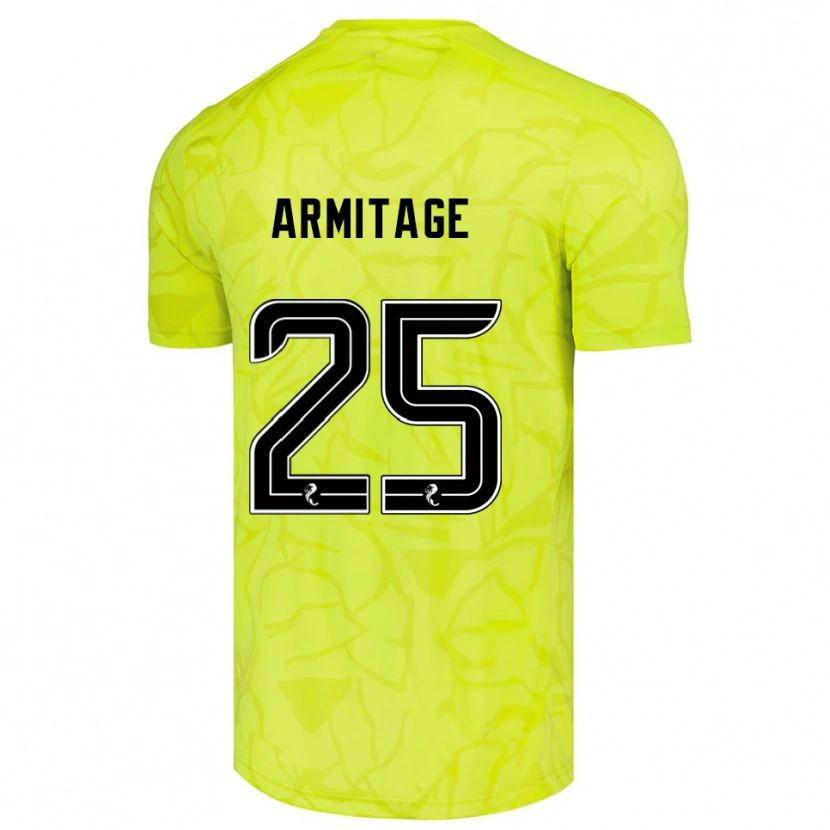 Danxen Hombre Camiseta Rowena Armitage #25 Negro Amarillo Portero Equipación 2025/26 La Camisa