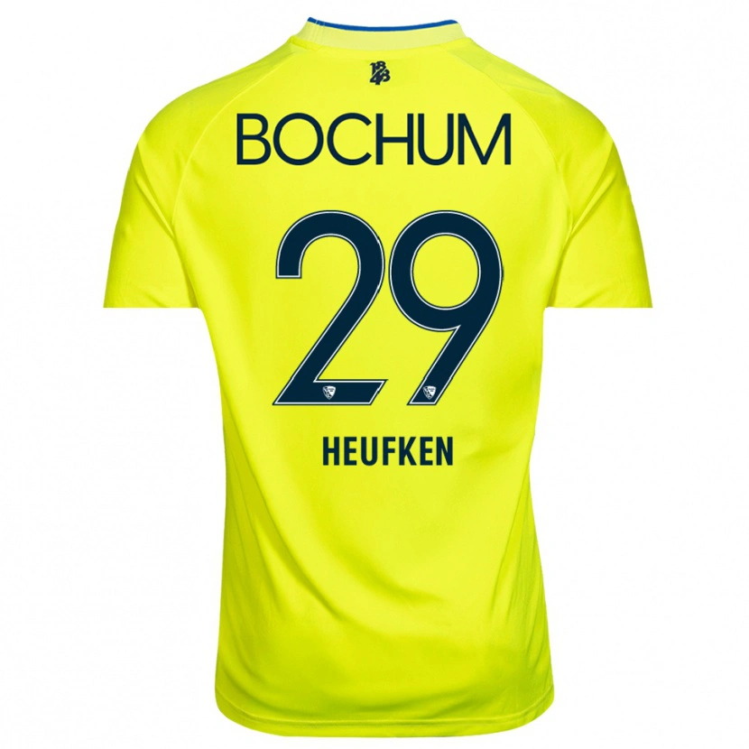 Danxen Hombre Camiseta Jeremias Heufken #29 Verde Amarillo Portero Equipación 2025/26 La Camisa