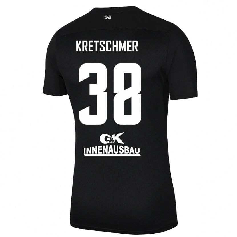 Danxen Hombre Camiseta Theo Kretschmer #38 Blanco Negro Portero Equipación 2025/26 La Camisa