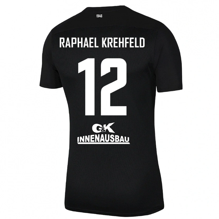Danxen Hombre Camiseta Luca Raphael Krehfeld #12 Blanco Negro Portero Equipación 2025/26 La Camisa