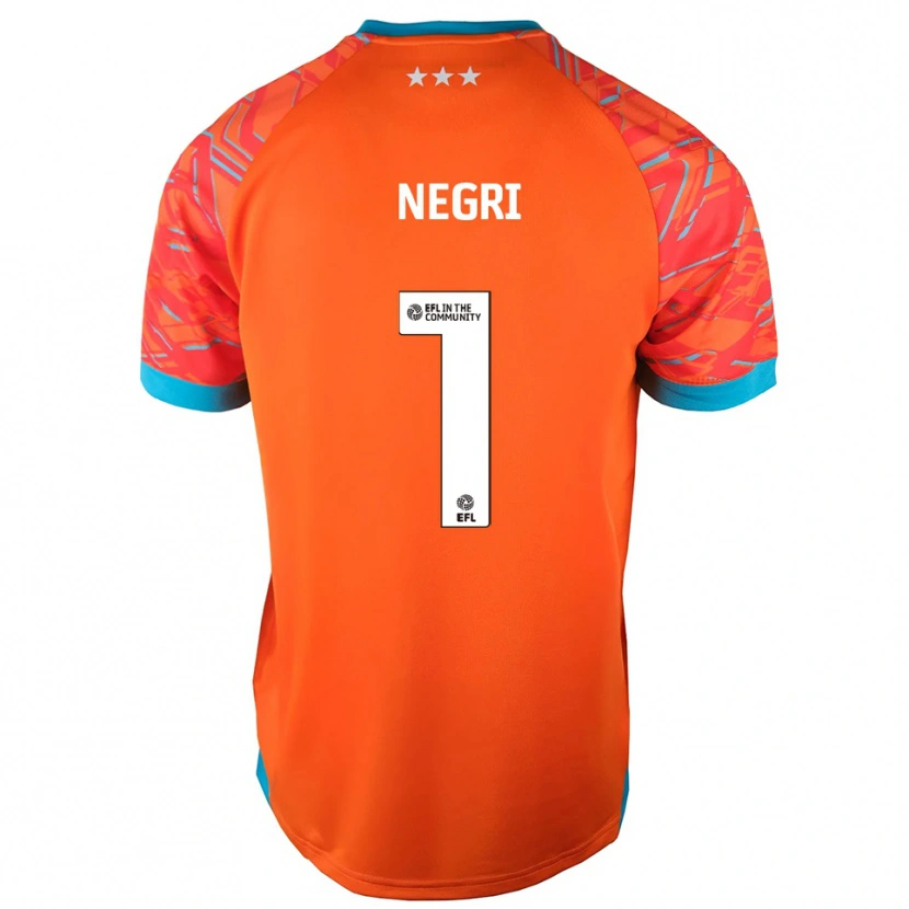 Danxen Hombre Camiseta Natalia Negri #1 Blanco Naranja Portero Equipación 2025/26 La Camisa