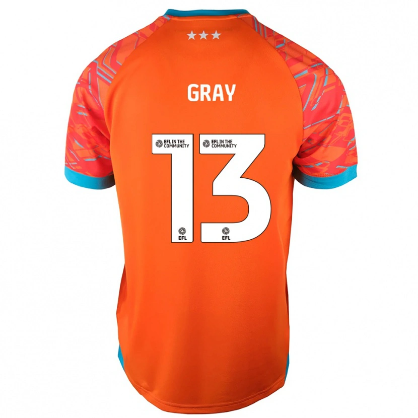 Danxen Hombre Camiseta Henry Gray #13 Blanco Naranja Portero Equipación 2025/26 La Camisa
