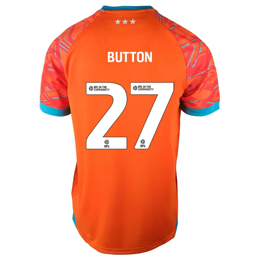 Danxen Hombre Camiseta David Button #27 Blanco Naranja Portero Equipación 2025/26 La Camisa