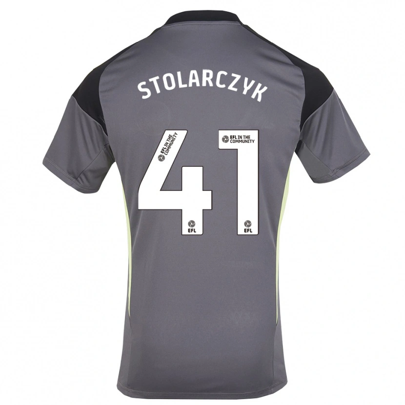 Danxen Hombre Camiseta Jakub Stolarczyk #41 Blanco Gris Portero Equipación 2025/26 La Camisa
