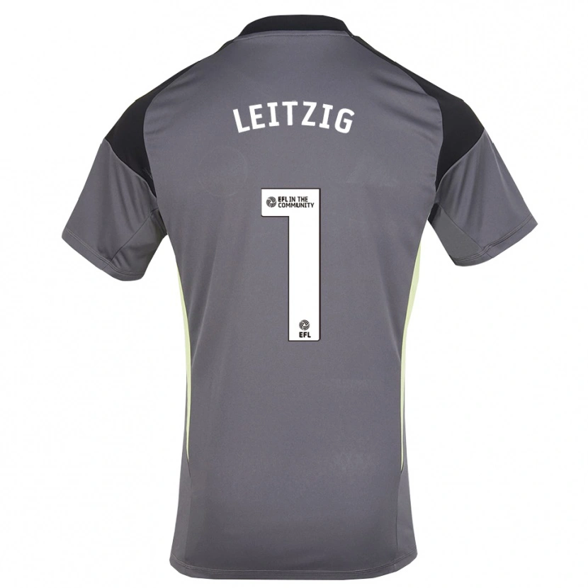Danxen Hombre Camiseta Janina Leitzig #1 Blanco Gris Portero Equipación 2025/26 La Camisa