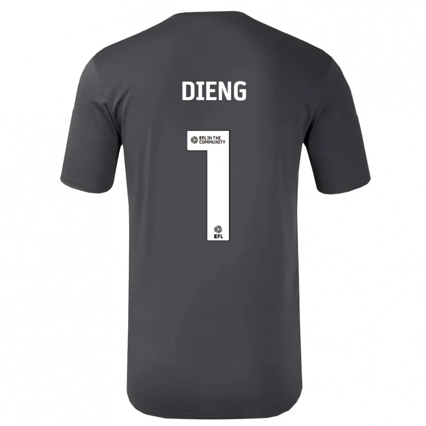 Danxen Hombre Camiseta Seny Dieng #1 Blanco Negro Portero Equipación 2025/26 La Camisa