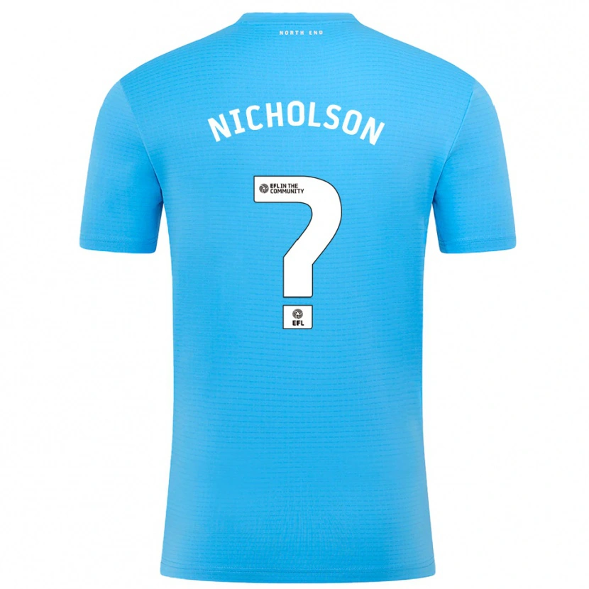 Danxen Hombre Camiseta Joseph Nicholson #0 Blanco Azul Portero Equipación 2025/26 La Camisa