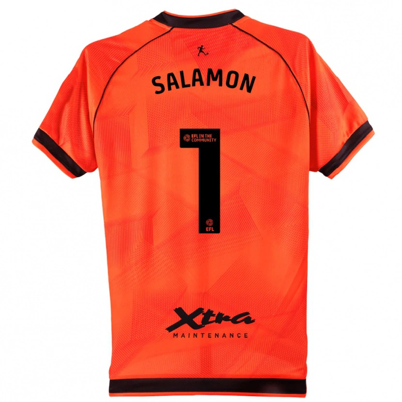 Danxen Hombre Camiseta Matteo Salamon #1 Negro Naranja Portero Equipación 2025/26 La Camisa