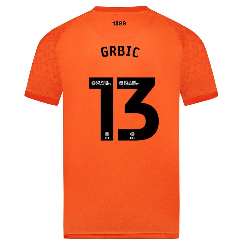 Danxen Hombre Camiseta Ivo Grbic #13 Negro Naranja Portero Equipación 2025/26 La Camisa