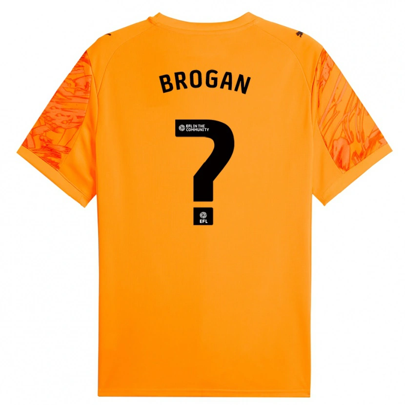 Danxen Hombre Camiseta Adam Brogan #0 Naranja Negro Portero Equipación 2025/26 La Camisa