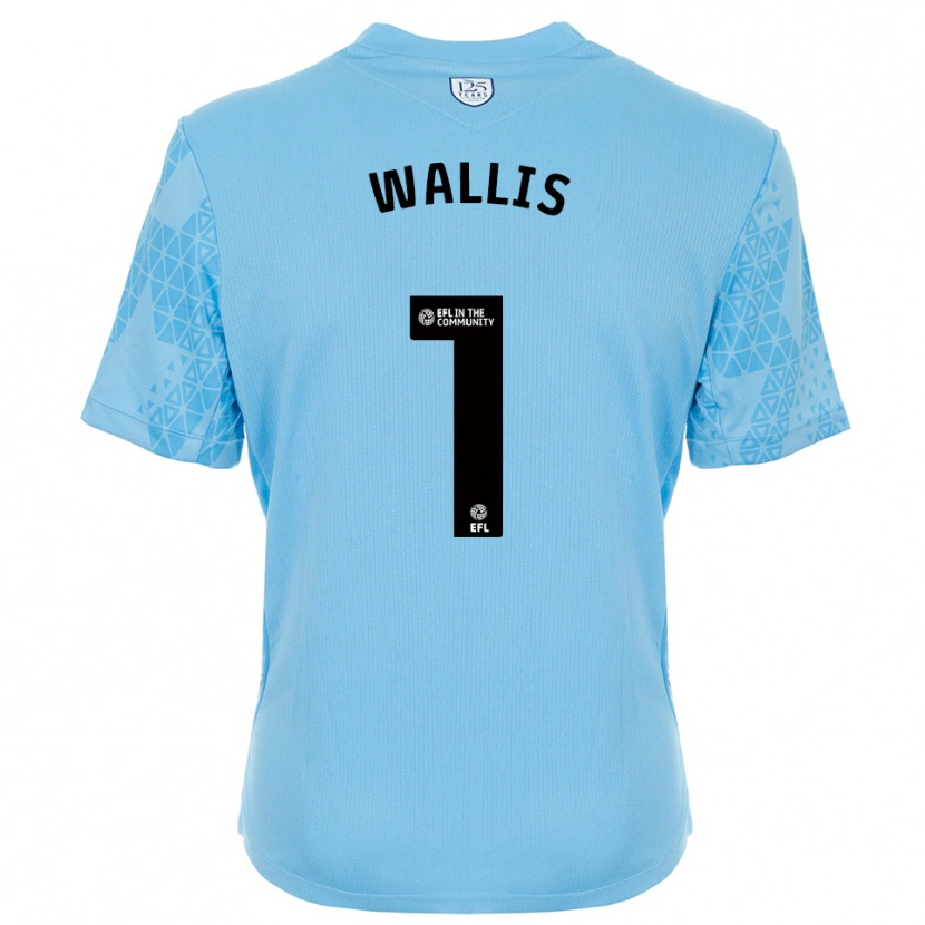 Danxen Hombre Camiseta Joe Wallis #1 Negro Azul Cielo Portero Equipación 2025/26 La Camisa