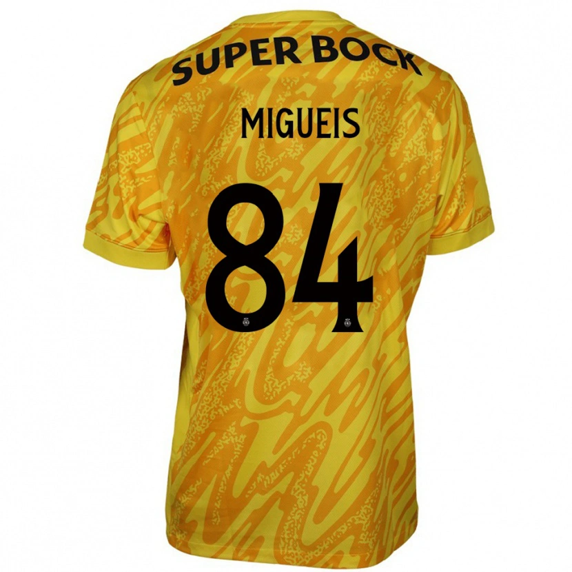 Danxen Hombre Camiseta Pedro Miguéis #84 Amarillo Naranja Portero Equipación 2025/26 La Camisa