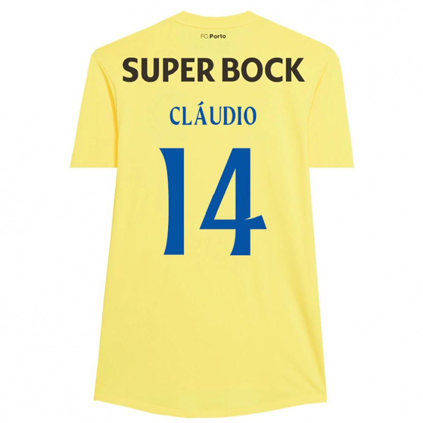 Danxen Hombre Camiseta Cláudio Ramos #14 Amarillo Claro Negro Portero Equipación 2025/26 La Camisa