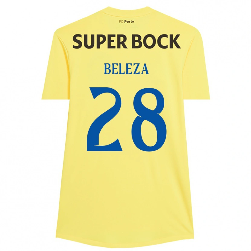 Danxen Hombre Camiseta Tatiana Beleza #28 Amarillo Claro Negro Portero Equipación 2025/26 La Camisa