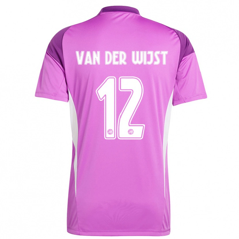 Danxen Hombre Camiseta Giovanni van der Wijst #12 Morado Claro Blanco Portero Equipación 2025/26 La Camisa