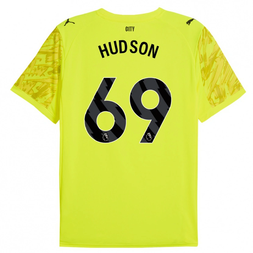 Danxen Hombre Camiseta Max Hudson #69 Amarillo Naranja Negro Portero Equipación 2025/26 La Camisa