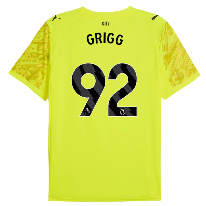 Danxen Hombre Camiseta Finley Grigg #92 Amarillo Naranja Negro Portero Equipación 2025/26 La Camisa