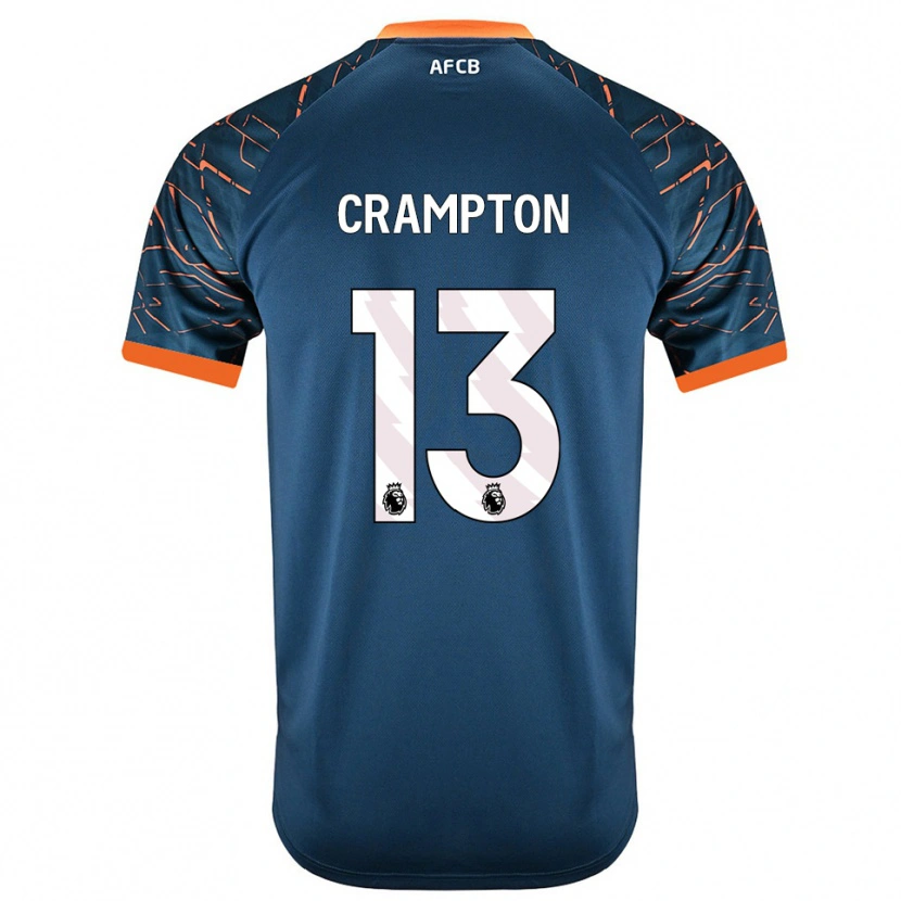 Danxen Hombre Camiseta Kai Crampton #13 Azul Pizarra Oscuro Portero Equipación 2025/26 La Camisa