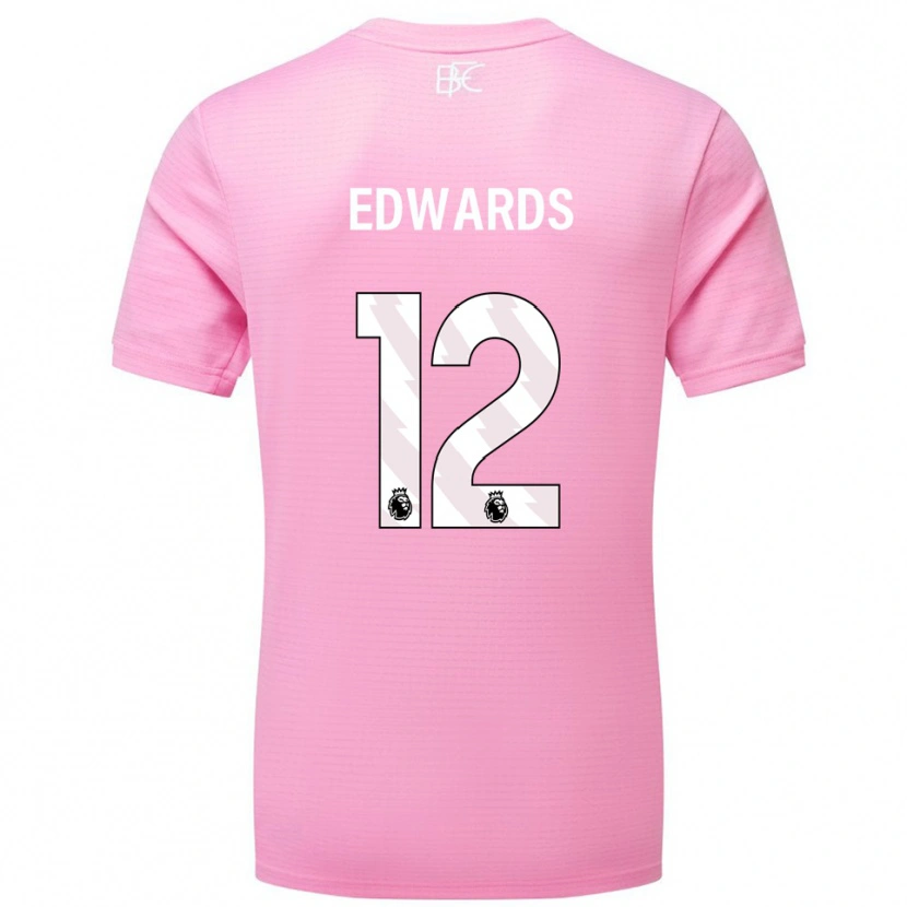 Danxen Hombre Camiseta Connor Edwards #12 Blanco Rosa Portero Equipación 2025/26 La Camisa