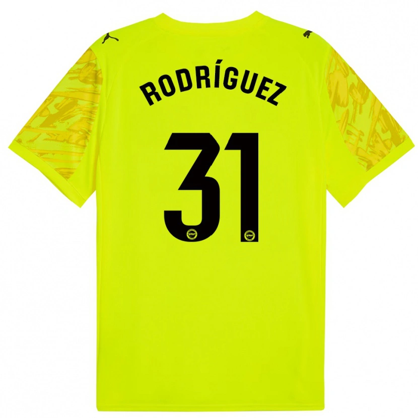 Danxen Hombre Camiseta Adrián Rodríguez #31 Amarillo Negro Portero Equipación 2025/26 La Camisa