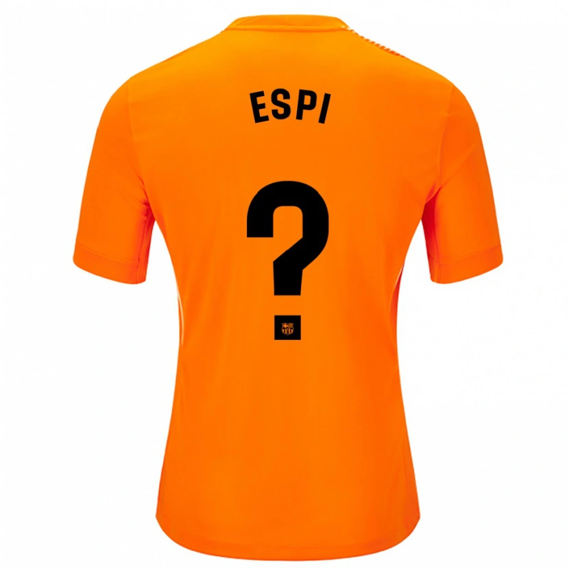 Danxen Hombre Camiseta Pau Espi #0 Naranja Negro Portero Equipación 2025/26 La Camisa