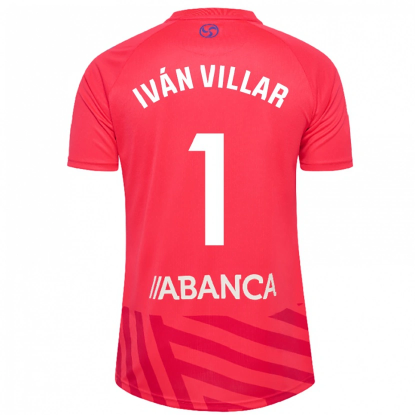 Danxen Hombre Camiseta Iván Villar #1 Rojo Blanco Portero Equipación 2025/26 La Camisa