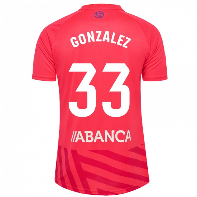 Danxen Hombre Camiseta Marcos González #33 Rojo Blanco Portero Equipación 2025/26 La Camisa
