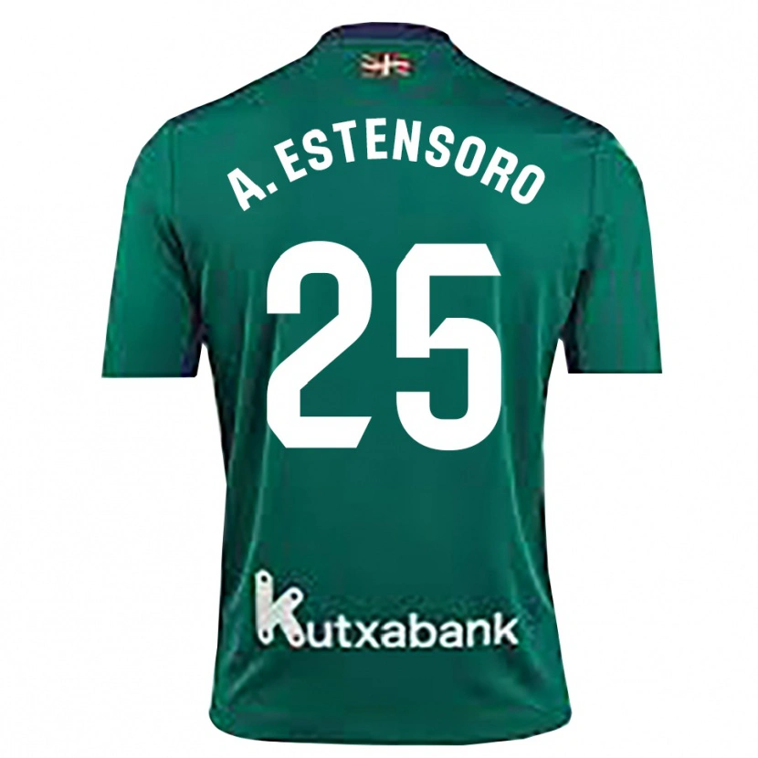 Danxen Hombre Camiseta Alazne Estensoro #25 Azul Marino Verde Portero Equipación 2025/26 La Camisa