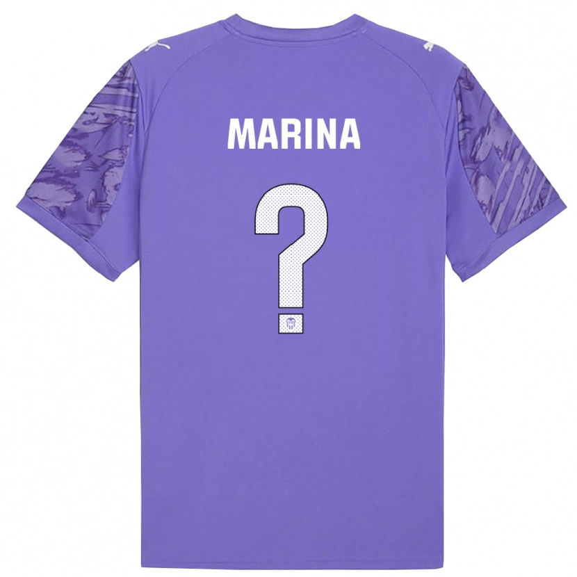 Danxen Hombre Camiseta Marina Llacer Muñoz #0 Blanco Lilo Portero Equipación 2025/26 La Camisa