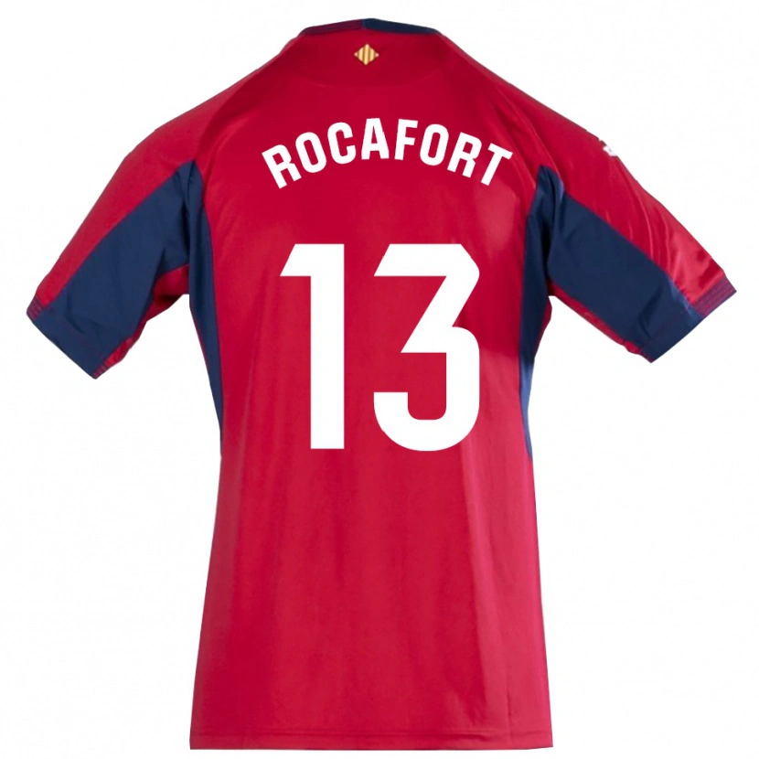 Danxen Hombre Camiseta Rodrigo Rocafort #13 Azul Real Rojo Portero Equipación 2025/26 La Camisa