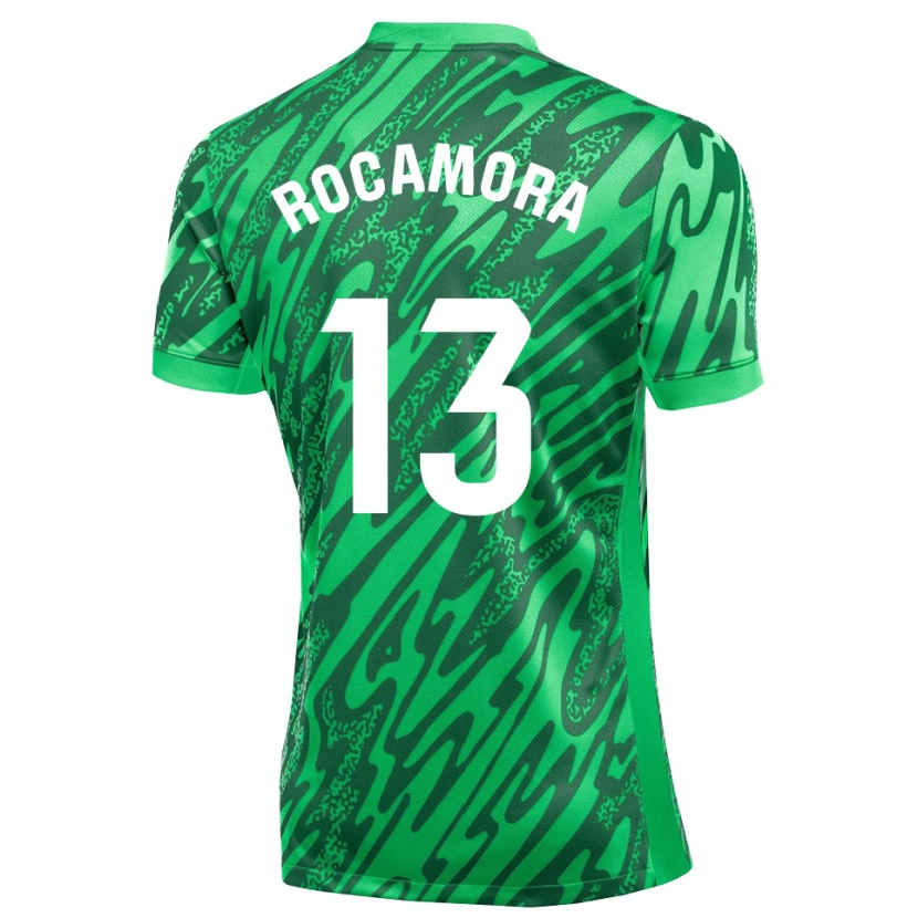 Danxen Hombre Camiseta María Rocamora Díaz #13 Verde Oscuro Blanco Portero Equipación 2025/26 La Camisa