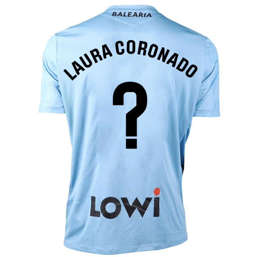 Danxen Hombre Camiseta Laura Coronado Vilchez #0 Azul Claro Negro Portero Equipación 2025/26 La Camisa
