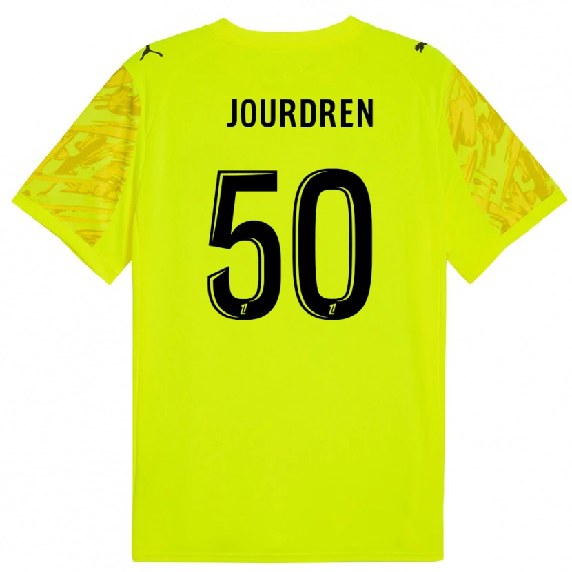 Danxen Hombre Camiseta Ilan Jourdren #50 Verde Fluorescente Negro Portero Equipación 2025/26 La Camisa