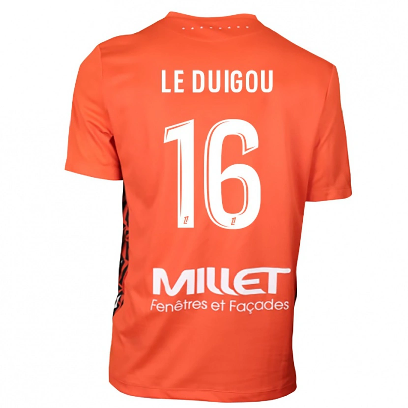 Danxen Hombre Camiseta Daniel Le Duigou #16 Naranja Blanco Portero Equipación 2025/26 La Camisa