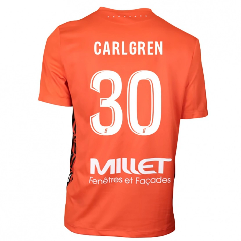 Danxen Hombre Camiseta Patrik Carlgren #30 Naranja Blanco Portero Equipación 2025/26 La Camisa